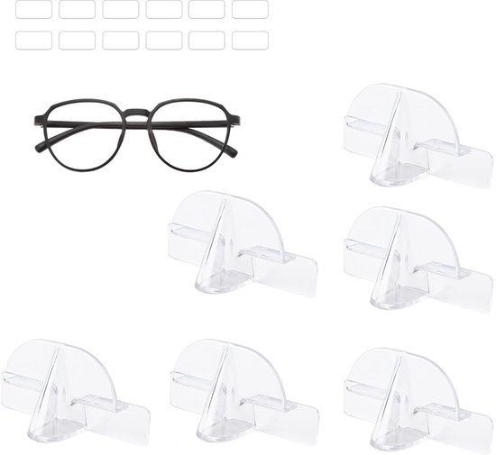 2 stuks brillenhouders voor aan de muur, transparante brillenhouder, zonnebrillen opslag, brillenstandaard, brillenopslag, zonnebrillenhouder voor aan de muur, brillenlegger organizer voor het