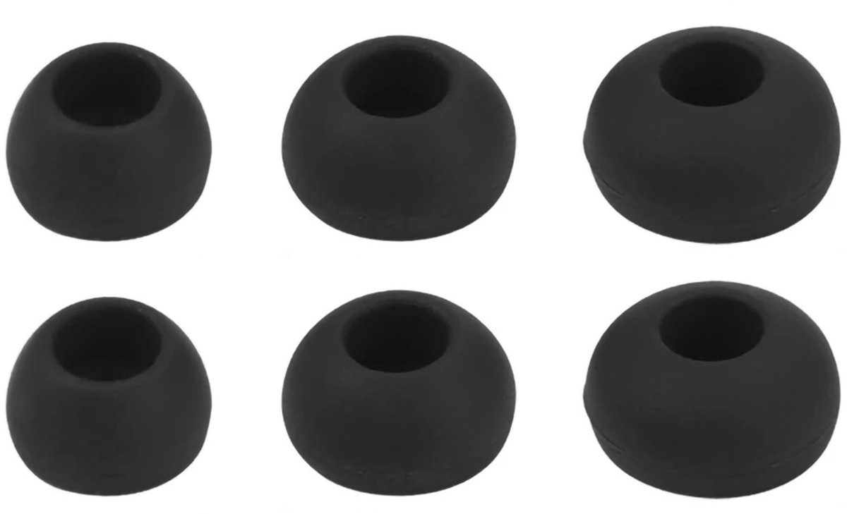 Ibley ComfortFit Oortips voor JBL Flash/FlashX/Flash Rock/FlashX Rock zwart - Siliconen Earbuds - 3 Maten - 3 Paar