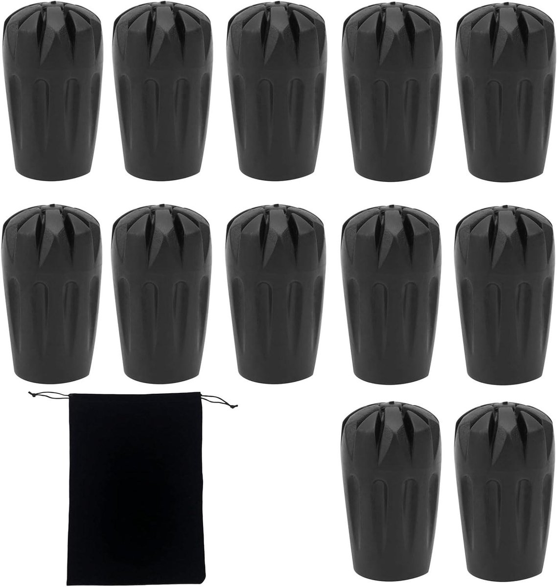 Inovra Plus - Rubberen Stokdoppen voor Wandelstokken - Set van 12 stuks met Rubberen Tips