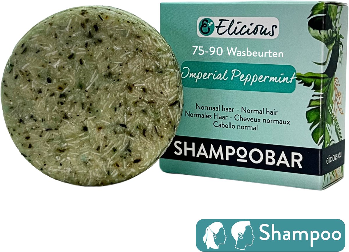 Elicious® - Shampoo Bar - Normaal Haar - Natuurlijke Shampoo - SLS vrij - Plasticvrij - Vegan - Dierproefvrij