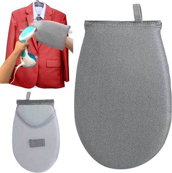 Andibro Kledingstomer strijkhandschoenen, hittebestendige waterdichte strijkhandschoen anti-stoom handschoen mini strijkplank kledingstuk stoomboot accessoires met vingerlus voor kleding stomers