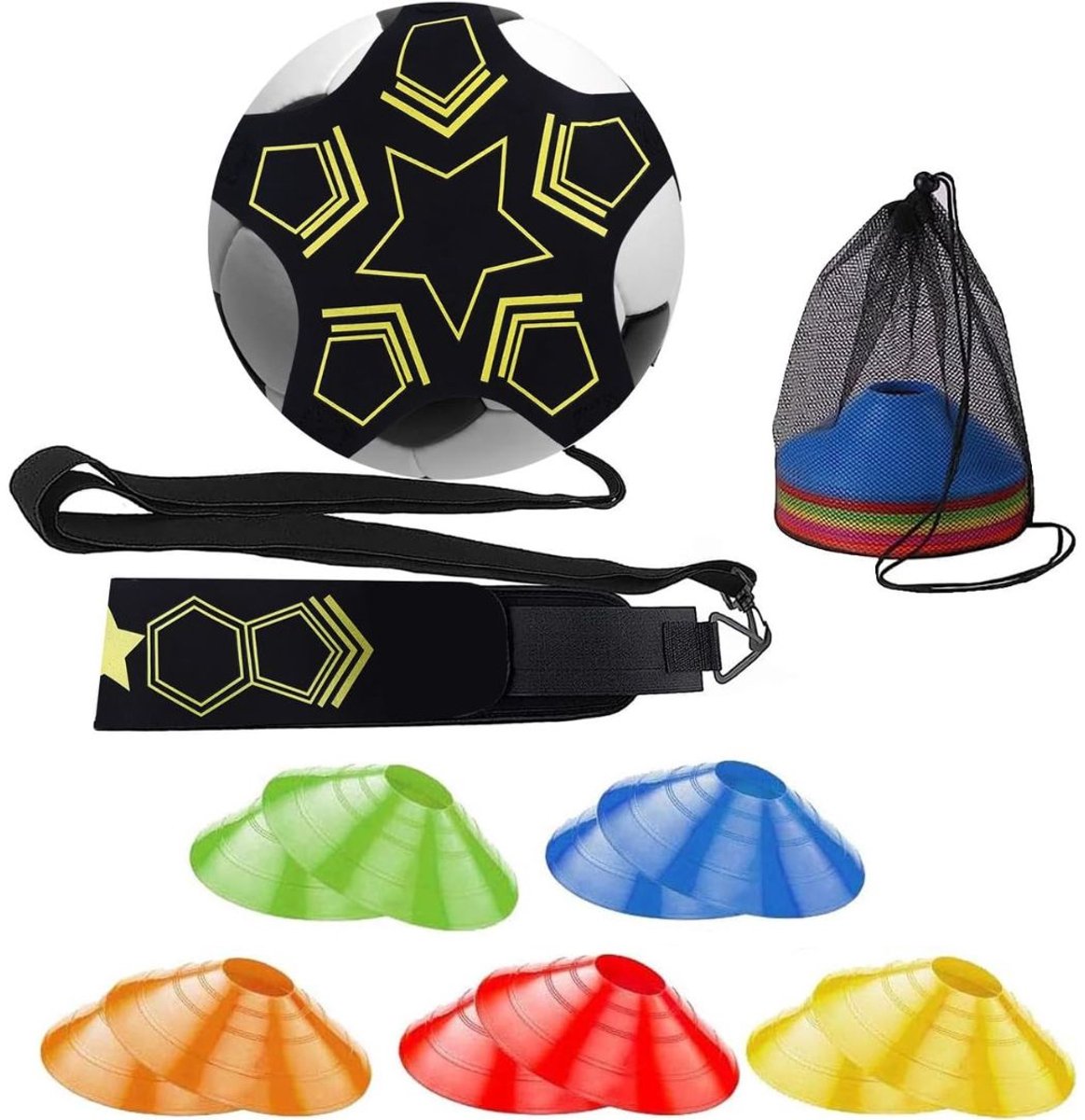 MKSS® Voetbal Spullen - Trainingsmateriaal - Zwart en Geel