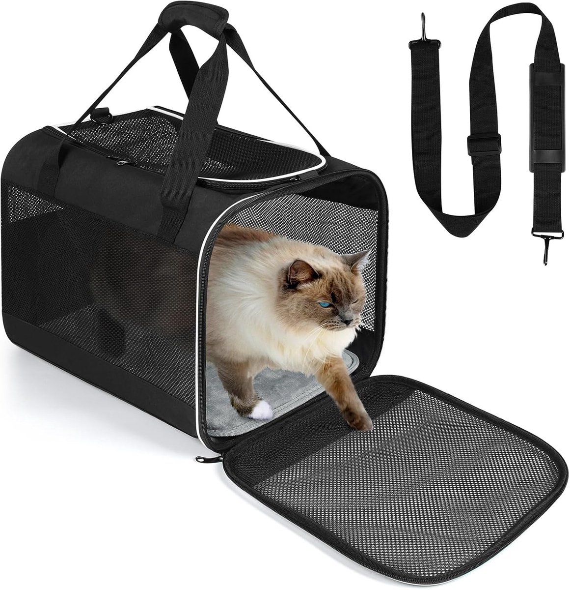 Lexium Katten Vervoersbox - Kattenvervoersbox - Reistas Katten - Reismand - Kattendraagtas - Transporttas
