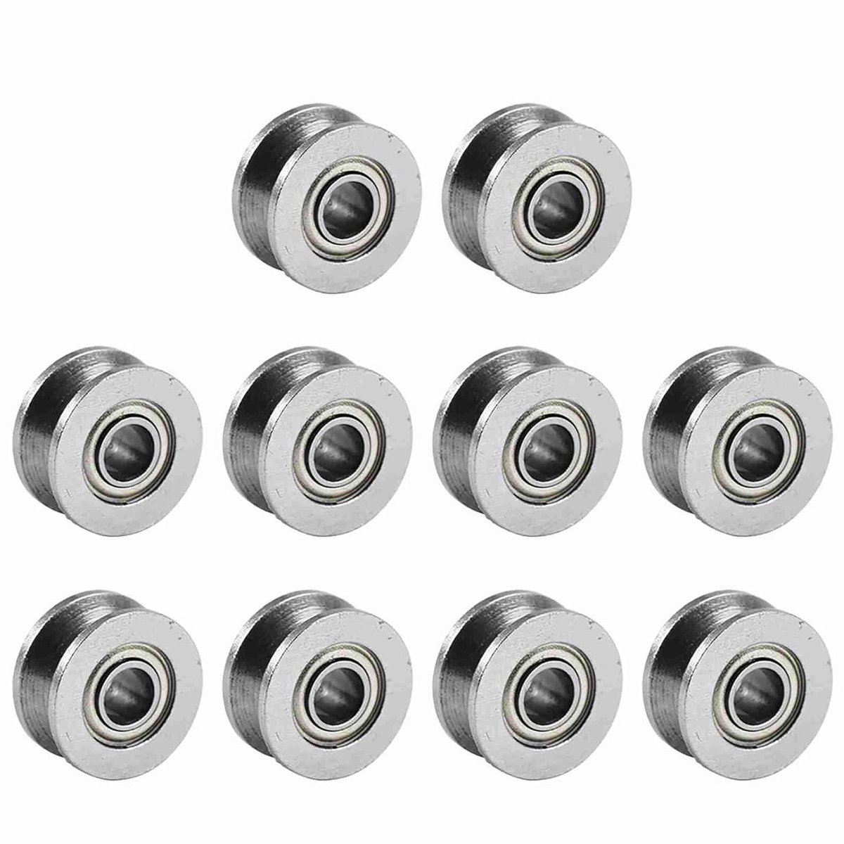 Allecto Plus - Miniatuur V-groeflager 10 stuks V624ZZ voor lineair bewegingssysteem - 4 * 13 * 6 mm - Katrol geleidingsrolrail.
