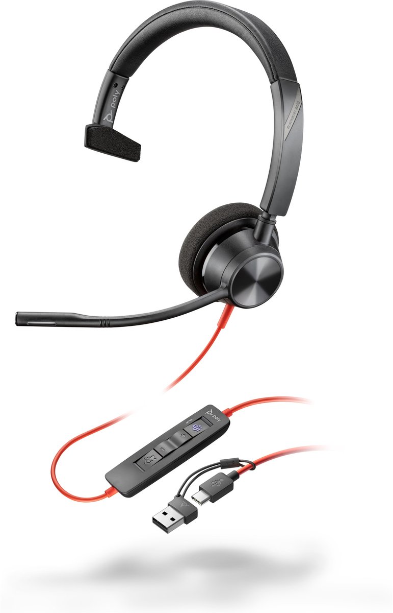 HP Poly Blackwire C3310 – On-ear headset – Mono – Zwart – Ruisonderdrukking