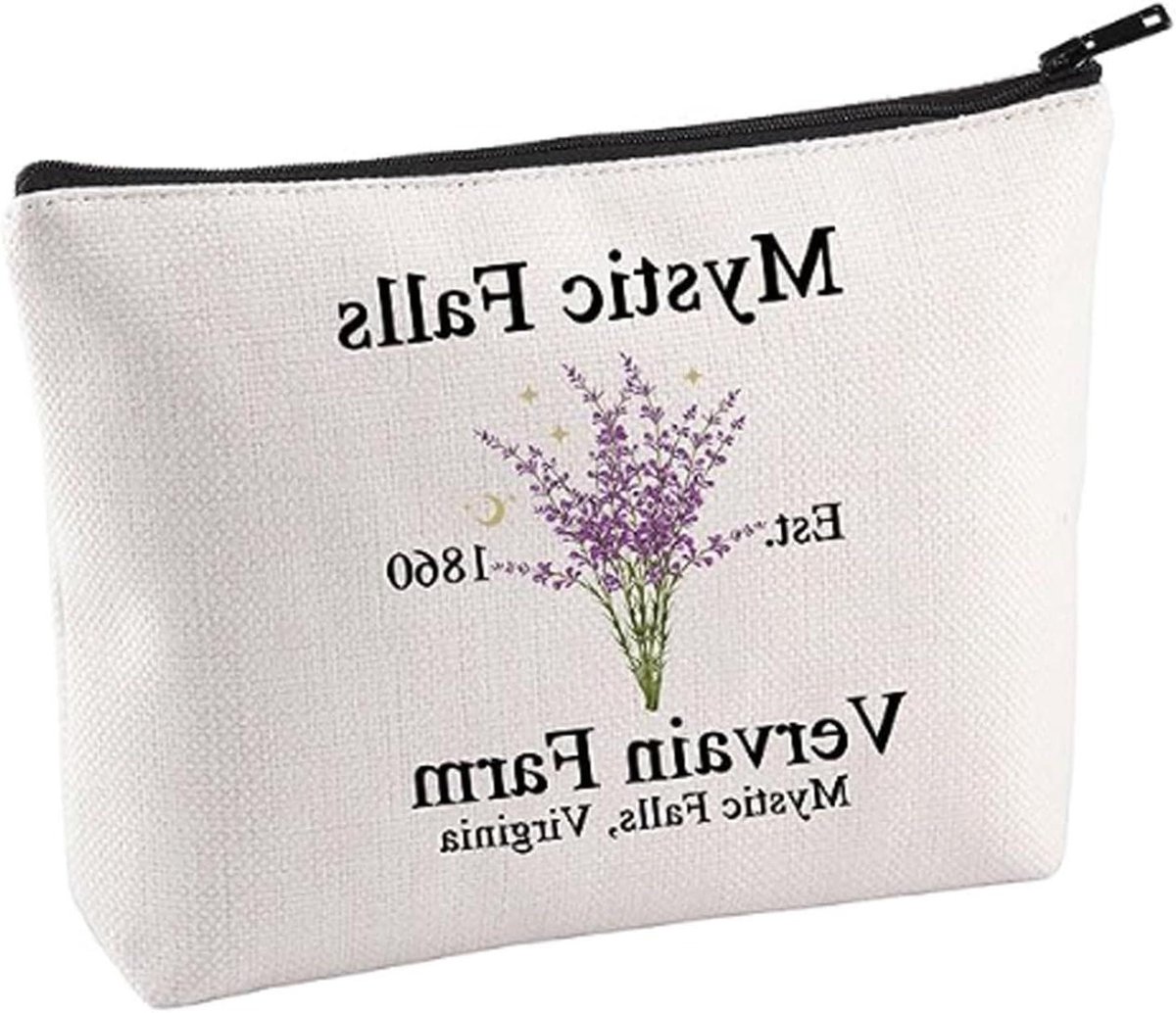 Allecto Plus - Makeup tas voor Vampire TV Show fans met Vampires Mystic Falls design - Cosmetica tas met Vervain Farm Est 1860 thema - Afmetingen 23.5 x 17 cm.