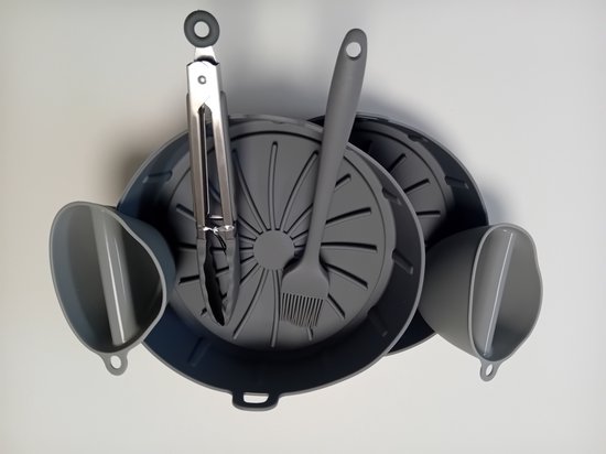 Heißluftfritteuse Silikon Schutzhülle und Kabel Organizer für Ninja CRISPi FN101EU Air Fryer Gehäuseschutz Kabelaufwicklung Hitzeschutz Silikon Hülle
