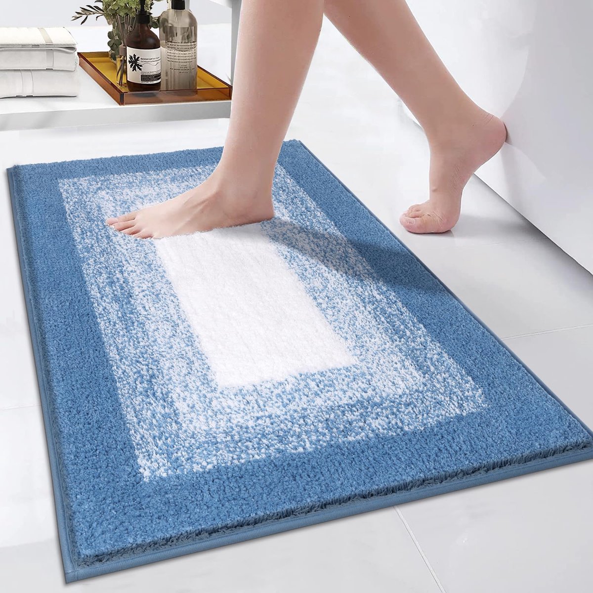 Ibenzoa® Zachte en Luxe Badmatten voor Comfortabele en Veilige Badkamervloerervaring, 80 x 120 cm