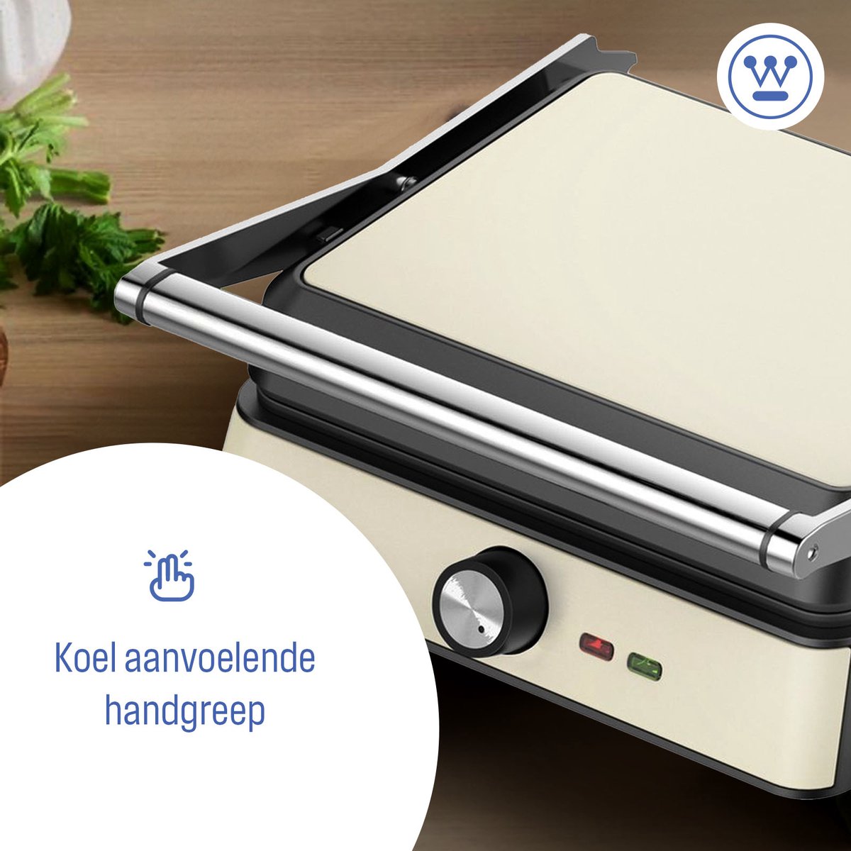 Westinghouse Retro Contactgrill - Beige thumbnail 6