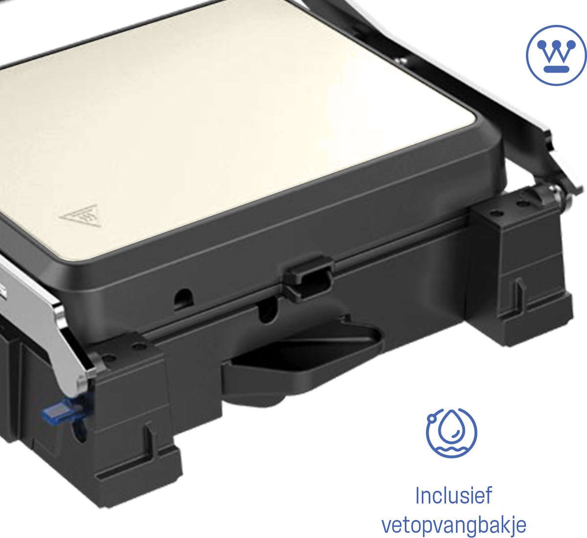 Westinghouse Retro Contactgrill - Beige thumbnail 3