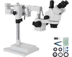 3,5X-90X Simul-Focaal Stereomicroscoop, 360° Trinoculair met Dubbele Armarm voor Verbeterd Zicht