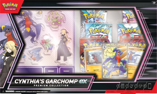 Pokémon TCG - Cynthia's Garchomp ex Premium Collection - met Boosters, Promo’s & Standees