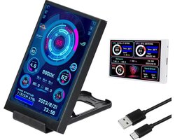 Gamers Mini Scherm – 3,5 Inch – Systeemmonitor voor Desktop – Statistieken en Temperatuurweergave – Inbouwbaar – IPS Display
