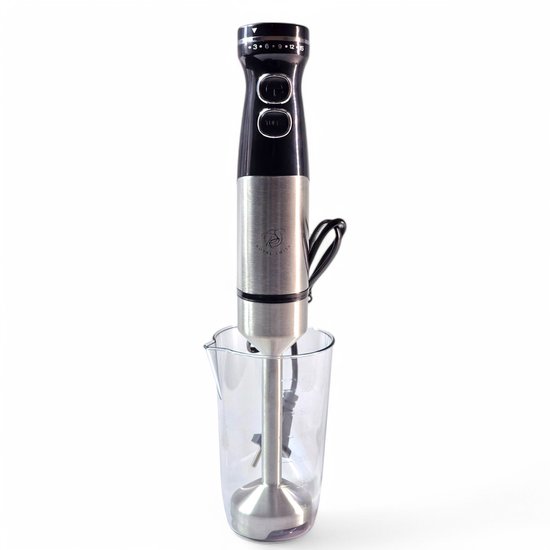 Royal Swiss Staafmixer – 1000 W – 2 Snelheden en Turbo – 650 ml – Bekerglas