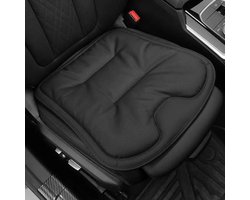 Repus - Premium Universele Auto Zitkussen - Comfortabel Stoelkussen - Siliconen Leer - Ondersteuning - Reizen - Bescherming - 1 Stuk - Zwart