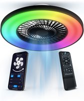 Bol.com Flowsense Plafondventilator met Verlichting 60 cm - Plafondlampen met Ventilator Woonkamer / Slaapkamer - Incl. Afstands... aanbieding