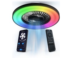 Flowsense Plafondventilator met Verlichting 60 cm - Plafondlampen met Ventilator Woonkamer / Slaapkamer - Incl. Afstandsbediening