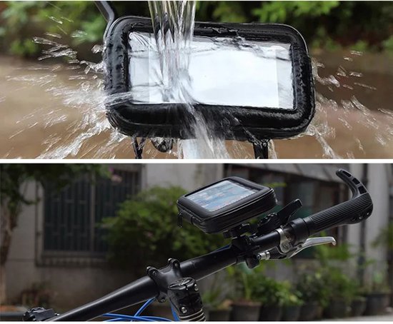 Support de téléphone pour vélo, étanche, universel, adapté aux téléphones jusqu'à 16,5 cm (6,5 pouces), Fietshouder sur le volant support de téléphone moto