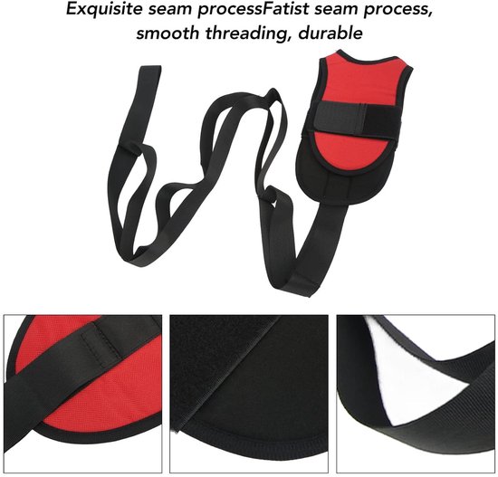 Yoga Stretching Strap - Beenstrekkerband - Fascia Stretcher - Unisex - Verlichting van Plantaire Fasciitis - Geschikt voor Fysiotherapie, Verlichting van Plantaire Fasciitis, Pilates, Dans, Gymnastiek - Rood — afbeelding 3