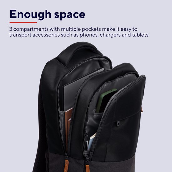 Trust Lisboa Laptoprugzak 16 Inch – 23 Liter, Gemaakt Van Gerecycled Plastic, Waterafstotend, Met Trolleyband En Verborgen Vak, Groen