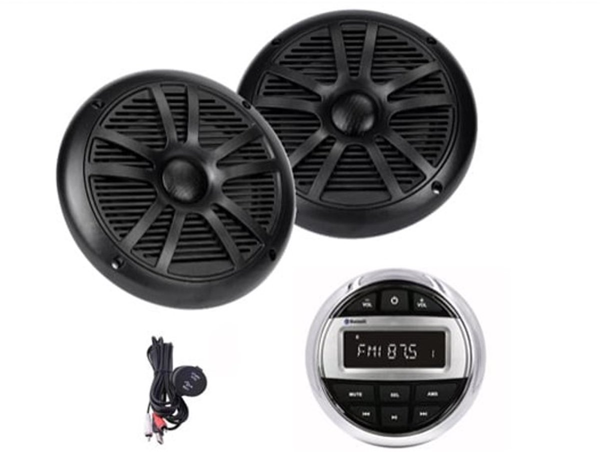 Titan Marine 12V DAB+ Radioset inclusief zwarte Speakers
