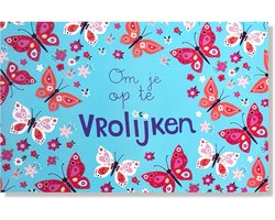 Om je op te Vrolijken wenskaart - 12x17cm - Gevouwen kaart inclusief envelop - Beterschapskaart