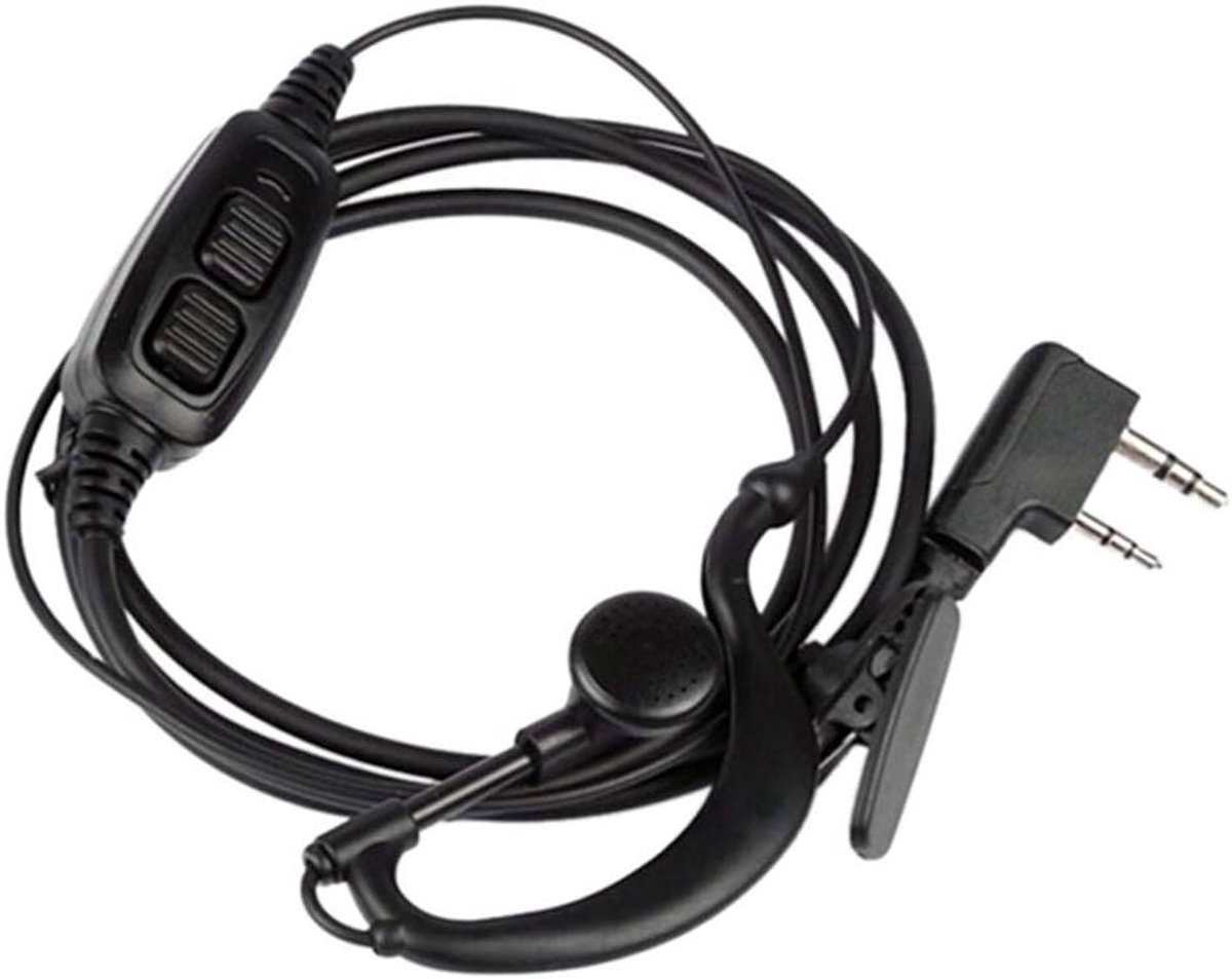 Allecto Plus - Oortelefoon Walkie Talkie Headset + Waterdichte Hoofdtelefoon met Dual PTT - Voor BF-888S / BF-777S / BF-666S / UV-5R - Baofeng Accessoire - Communicatie Set met Headset.