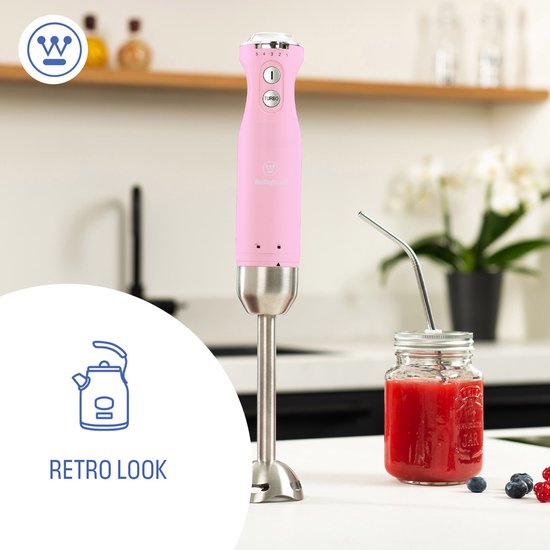 Westinghouse - Retro Serie - Staafmixer Roze - 600W van Westin — afbeelding 2