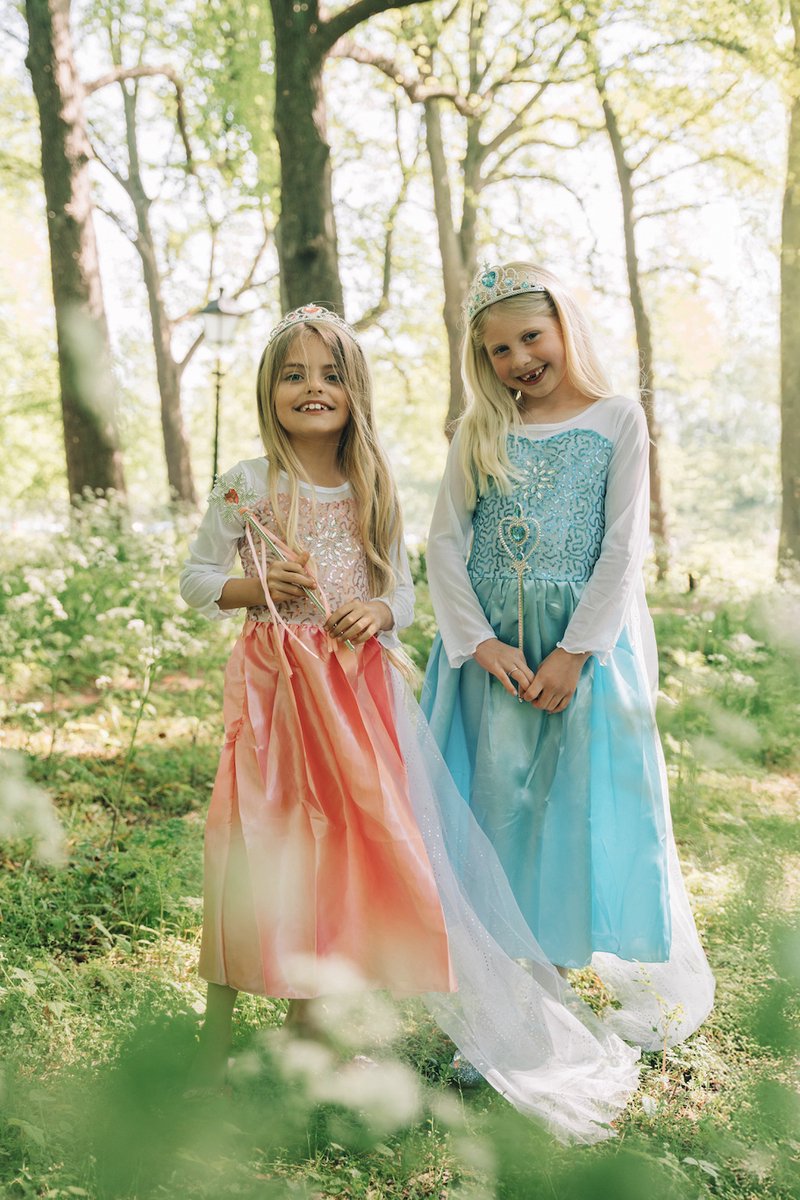 Frozen Elsa - Het Betere Merk prinsessenjurk meisje - prinsessen verkleedkleding - maat 146/152 - inclusief prinsessen accessoireset - tiara - juwelen — afbeelding 6