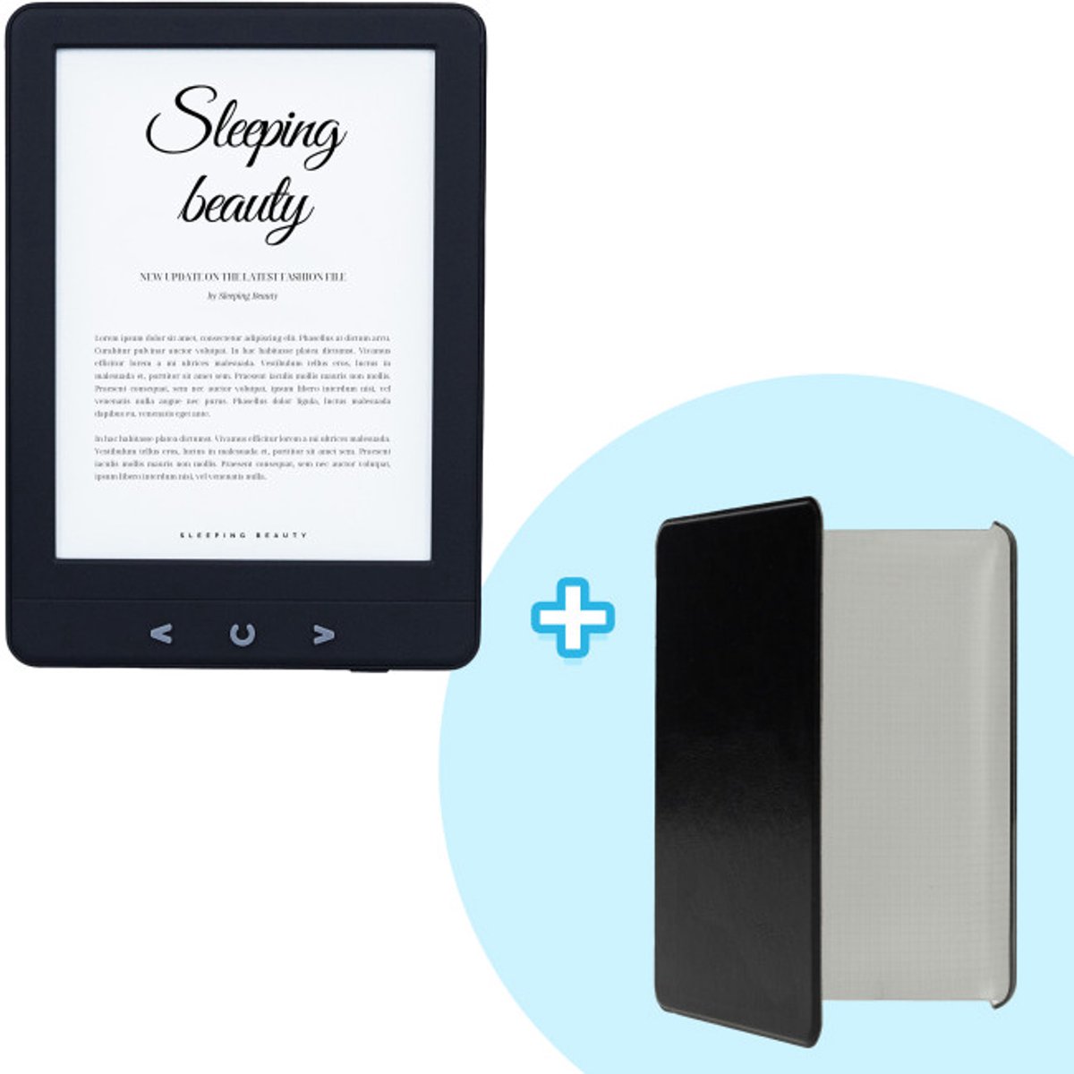 eReader Combideal met Zwart eReader Hoesje - Ebook Reader 6