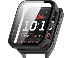 Strap-it Hard case hoesje met screen protector glas - geschikt voor Garmin Venu X1 (zwart)
