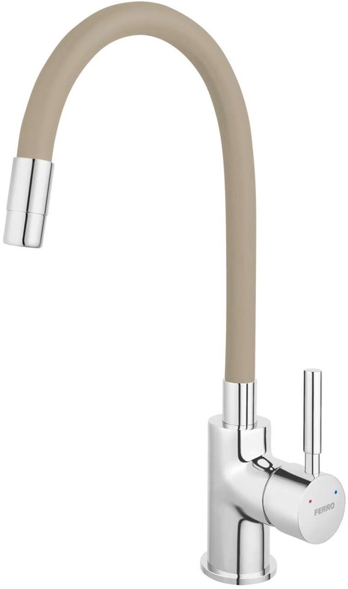 Novaservis Ferro - Keukenkraan met flexibele arm, beige/chroom 70710,0BE