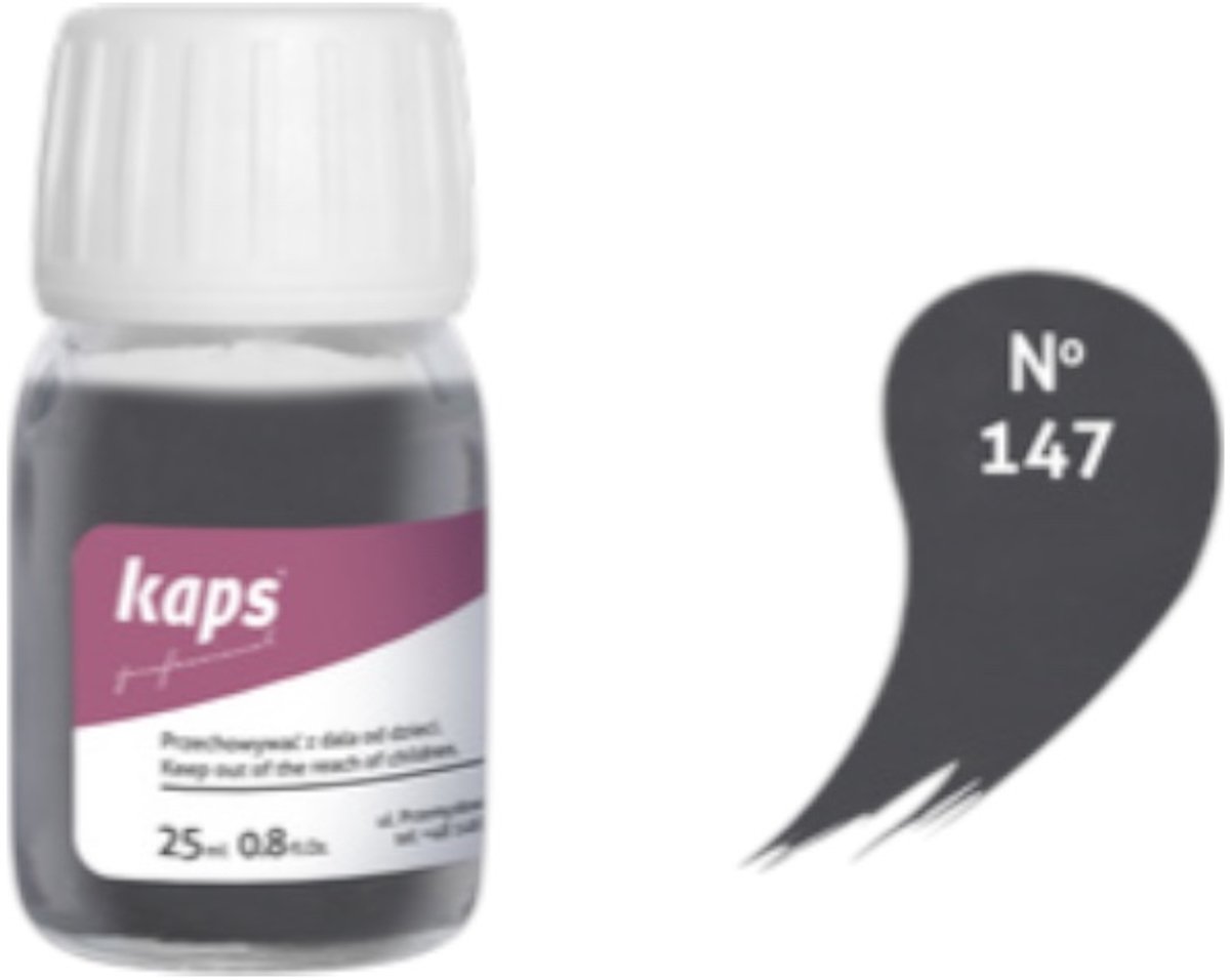 Kaps super color leer & kunstleer verf inc.cleaner - (147) Lava Grijs - 25ml