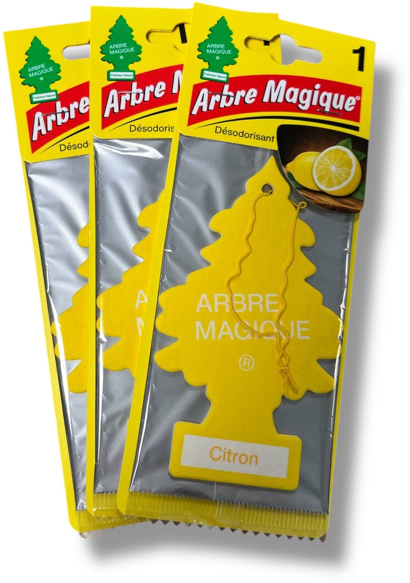 Arbre Magique - luchtverfrisser Citron (Citroen) Trio Pack