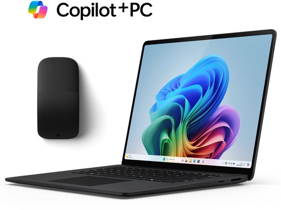 Microsoft Surface 7e Editie - Copilot+ Laptop + Arc Muis - 15 inch Touchscreen - Snapdragon X Elite/16GB RAM/512GB SSD - Graphite - Microsoft - Hoofdafbeelding