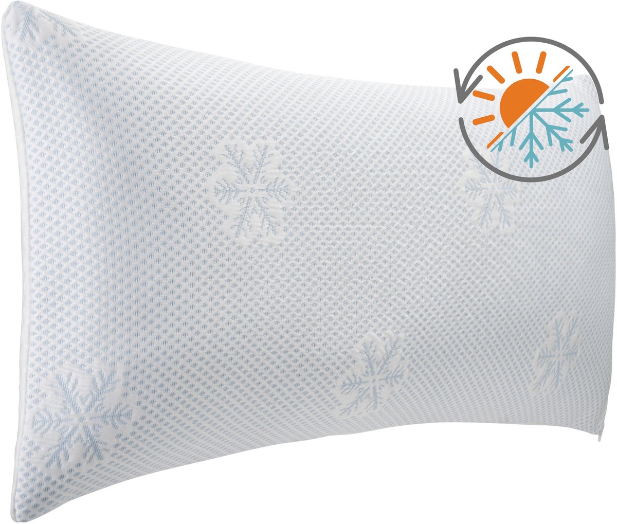 sleepling 40 x 80 cm Premium Memory Foam Hoofdkussen | in hoogte verstelbaar kussen met koelend effect | een koele & een warme zijde | Made in EU | afneembare hoes, wasbaar op 40 graden | wit