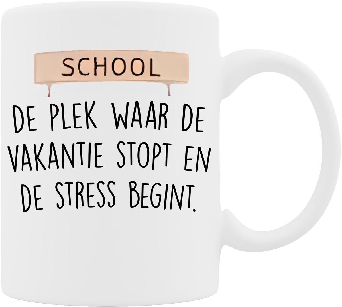 Mok - School Stress - Het Perfecte Back to School cadeau of studie-oppepper