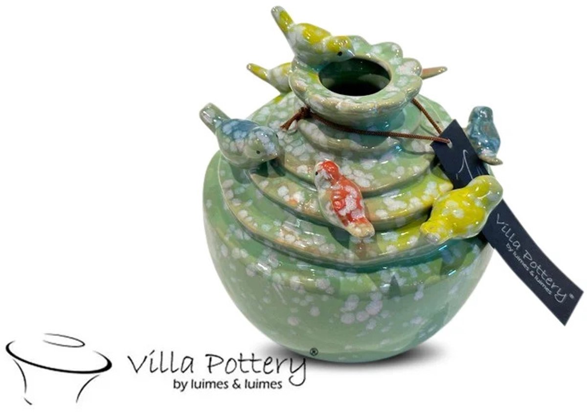 Villa Pottery Licht Groene Vaas Grenada D12xH14