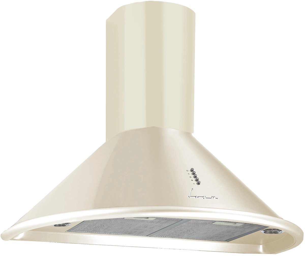 Fram Wandschouw Afzuigkap– 90 cm – 600.06 m³/u – 3 Standen – LED-verlichting – Drukknoppen – Aluminium vetfilter – 5 Jaar Garantie – Crème