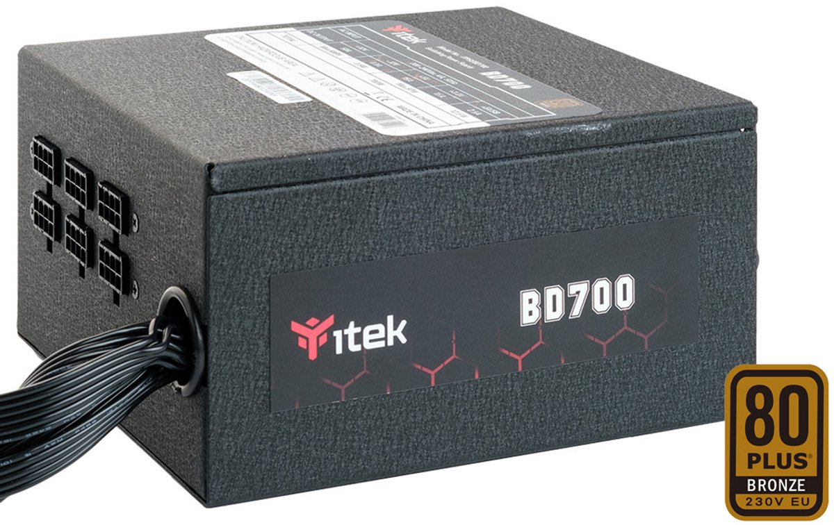 itek BD700 power supply unit 700 W 24-pin ATX ATX Zwart
