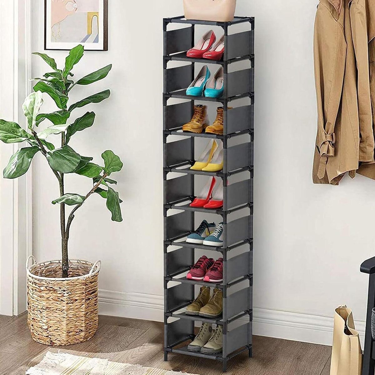 By Shayne ByShane - Verticaal schoenenrek met 10 lagen voor woonkamer, hal en garderobe Any