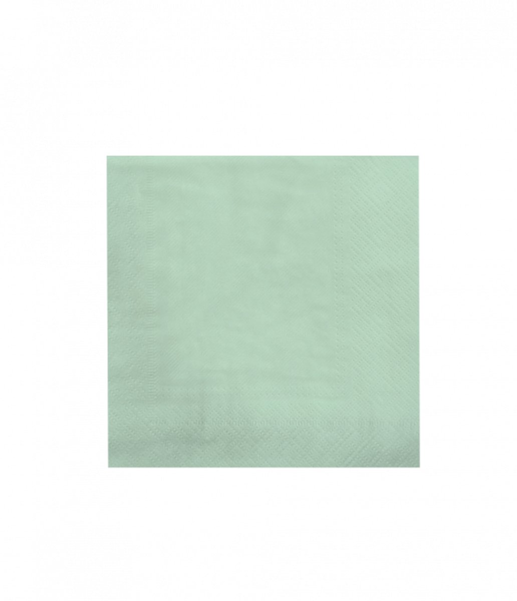 Servetten - papier - pastel groen, 16,5x16,5cm