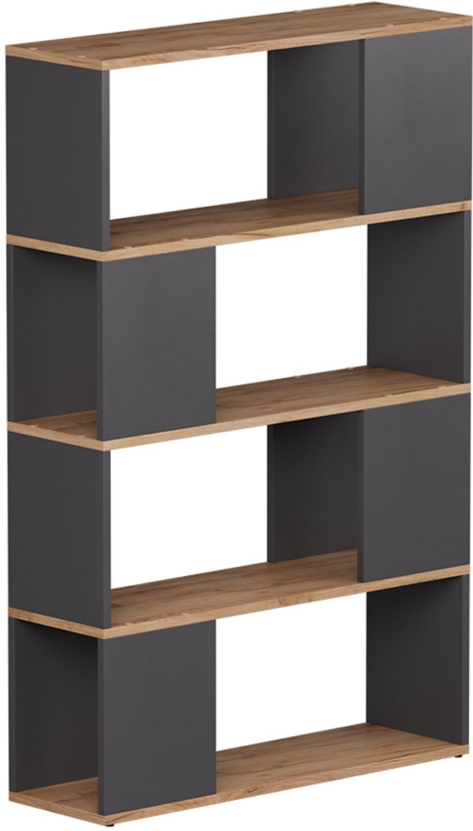 Vicco Eneos Ruimteverdeler – 80 x 124.5 cm Antraciet/gouden eik