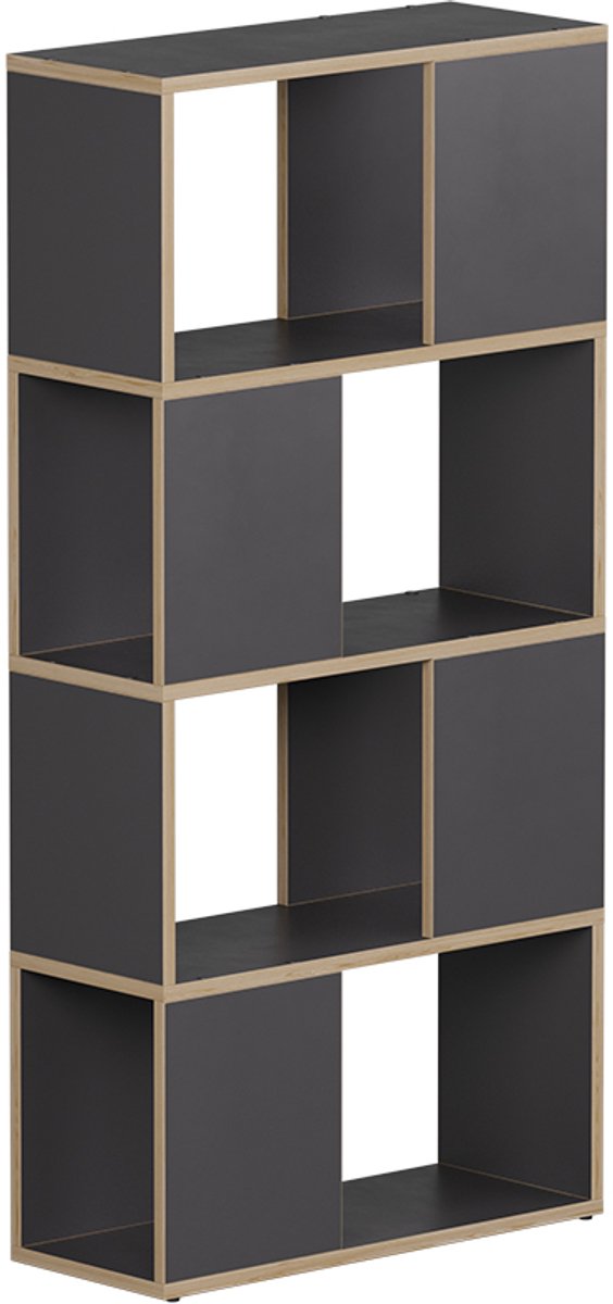 Vicco Eneos Ruimteverdeler – 60 x 124.5 cm Antraciet/eiken