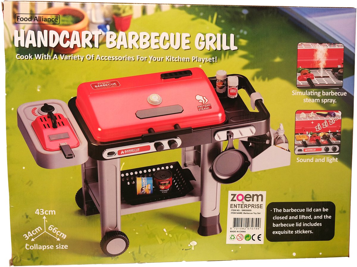Zoem - Speelgoed BBQ - Barbecue - Stoom - Verlichting - 35 accessoires — afbeelding 7