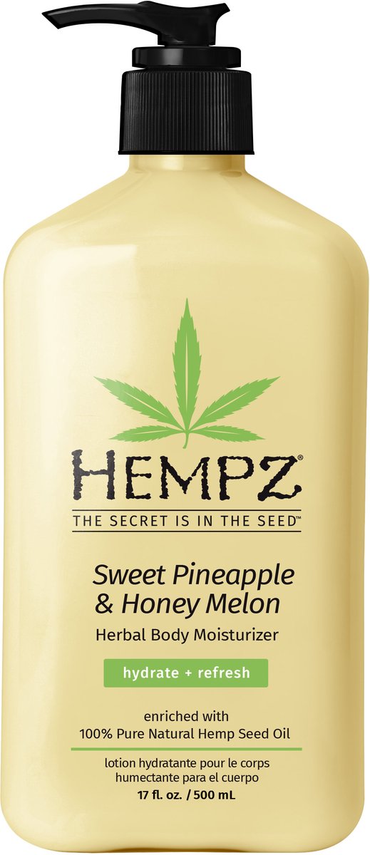 Hempz Original Sweet Pineapple & Honey Melon Herbal Body Moisturizer 500 ml - Hydraterende Crème - Body Lotion voor Dames en Heren - Hydraterend & Verzachtend - Ananas Honing Meloen