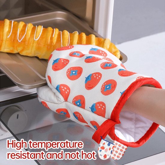 Ovenhandschoenen Ovenwanten Siliconen extra lange ovenhandschoenen Hittebestendige kookhandschoenen Antislip ovenwanten voor keuken, bakken, grillen, barbecueën, magnetron, lassen voor koken, bakken