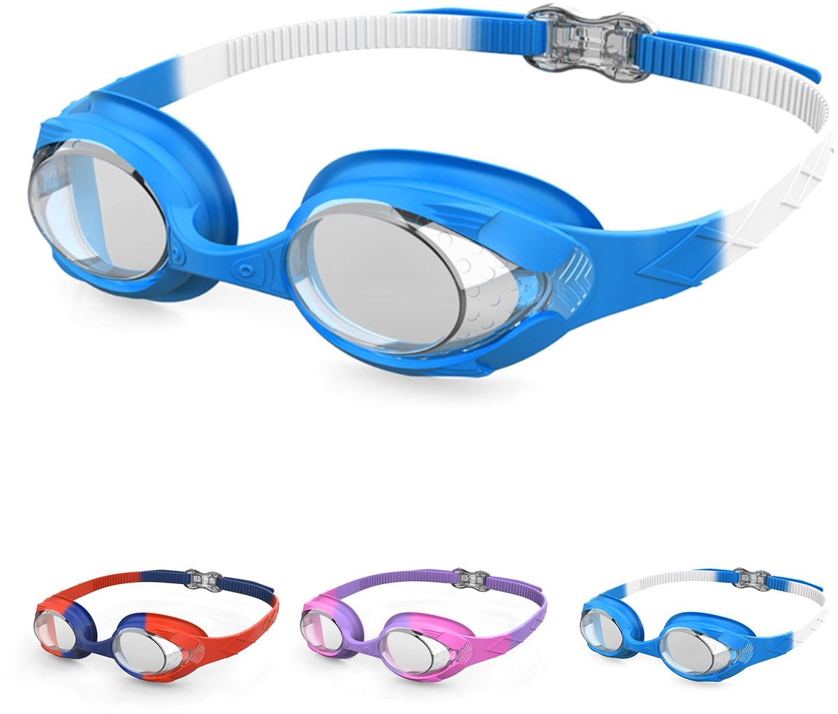 Ibenzoa® Kindervriendelijke Zwembril met Anti-Condens en Verstelbare Band voor Comfort en Veiligheid