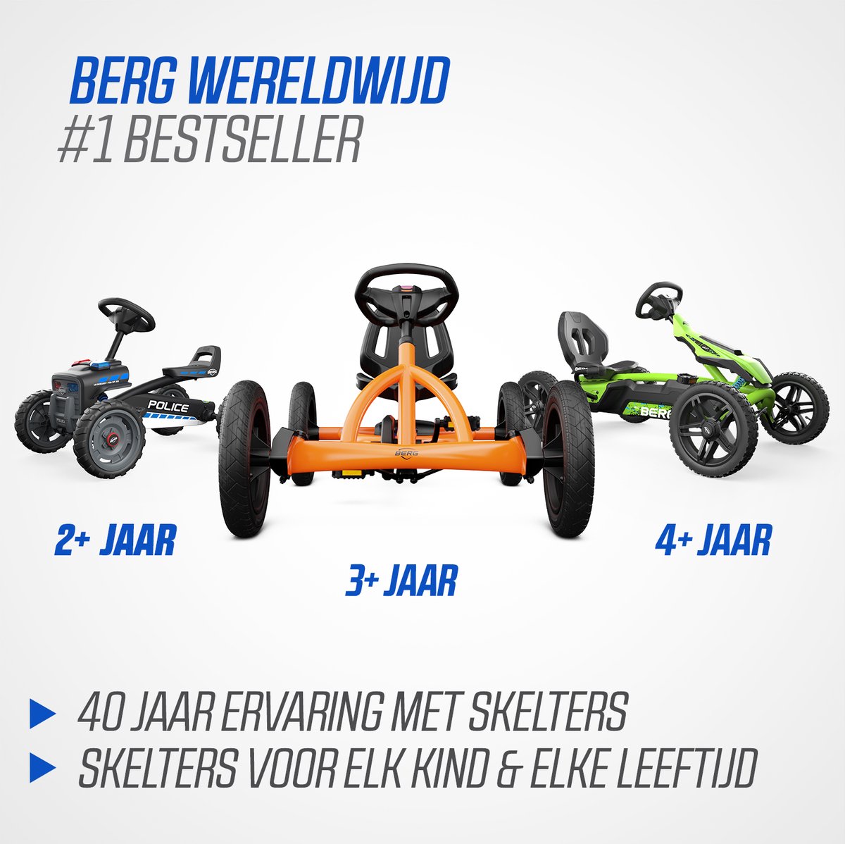 BERG Buddy Blue Skelter - Verstelbare Stoel - 3+ Jaar - Limited Edition - Blauw — afbeelding 7