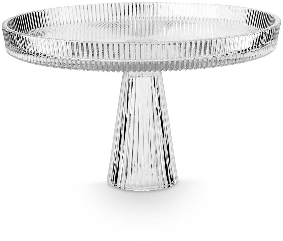 vtwonen Taartplateau met Voet - Taartstandaard van Glas - Transparant - 29.6x18cm